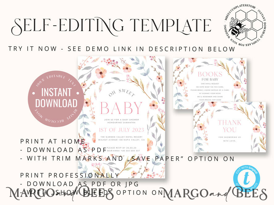 Vintage Baby Shower Wrapping Paper Digital Image Download Printable