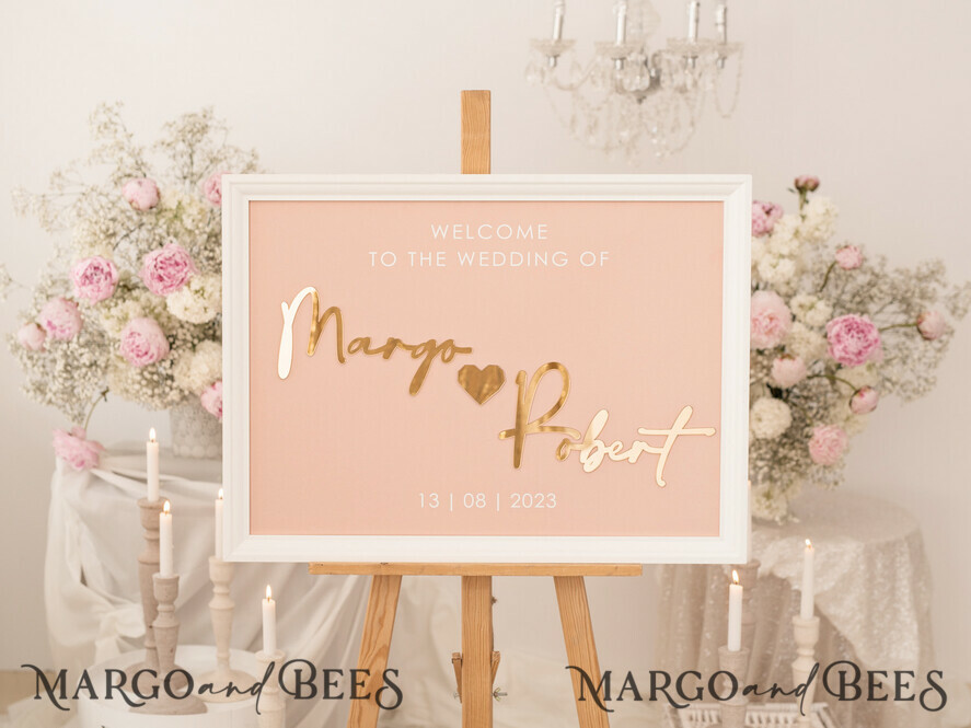 Modern black calligraphy Acrylic Wedding Sign Package - welcome