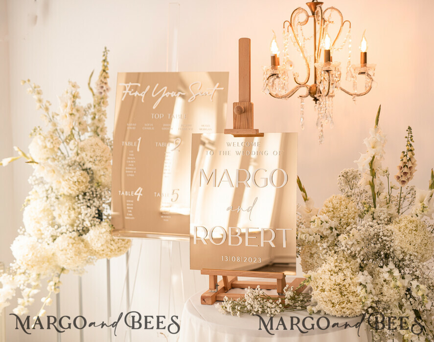 Introducing our Modern Gold Mirror Wedding Reception Set,