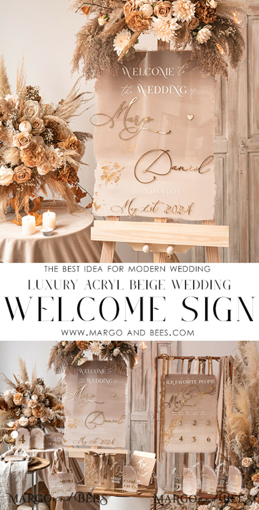 Beige Minimalist Wedding Shape Collage - Venngage