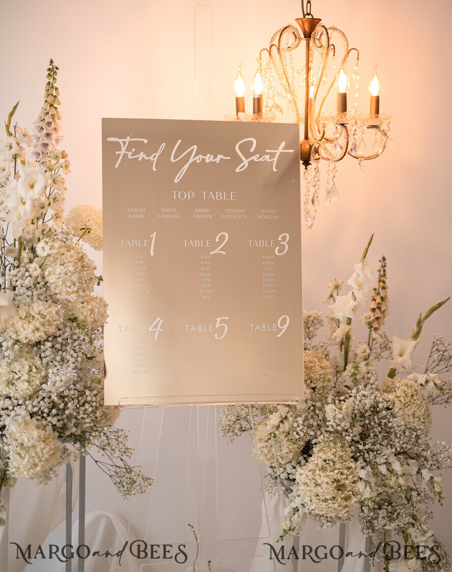 Find Your Seat Wedding Seating Chart Sign
