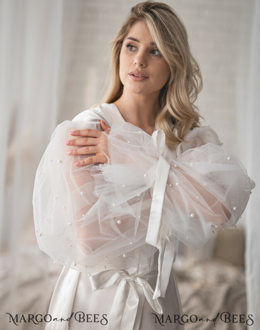 Rainbow Tulle A Line Evening Robe With Long V Neck And Plus Size Sleepwear  For Bridal And Boudoir Dressing From Manweisi, $123.87