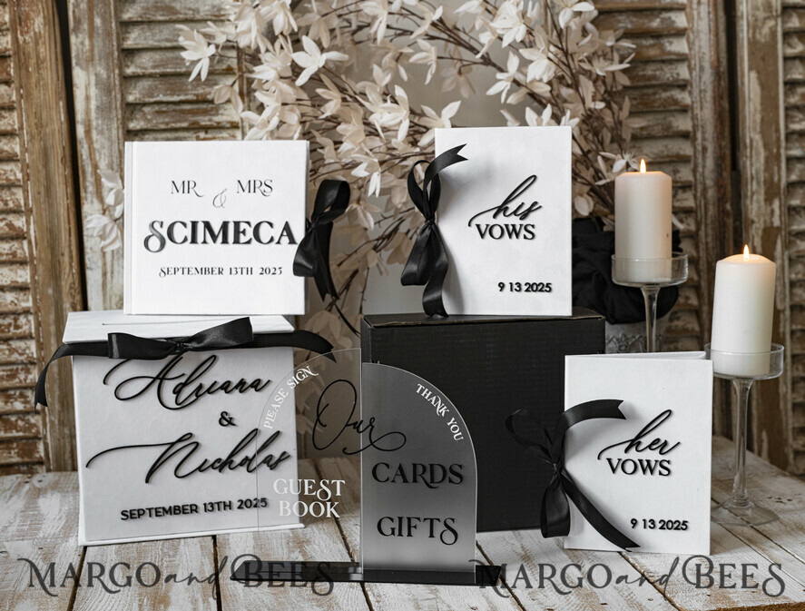  CARD BOXES velvet card boxes Velvet Set Card Box Guestbook & Sign, Wedding Card Box Instant Instax Guestbook, Black & White Wedding Money Box Sing Guestbook Set, BWs