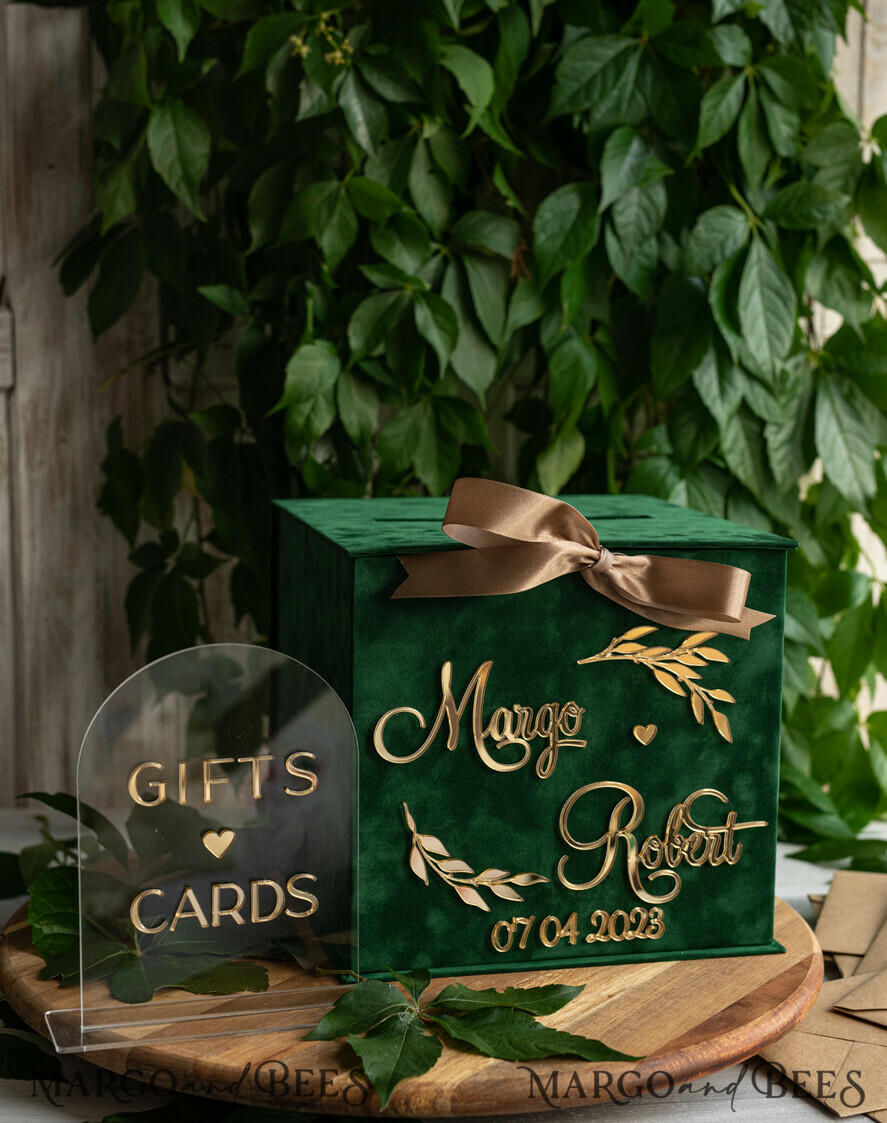 Ivory Gift Card Box & Cards Gifts Sign Set, Velvet Classic wedding