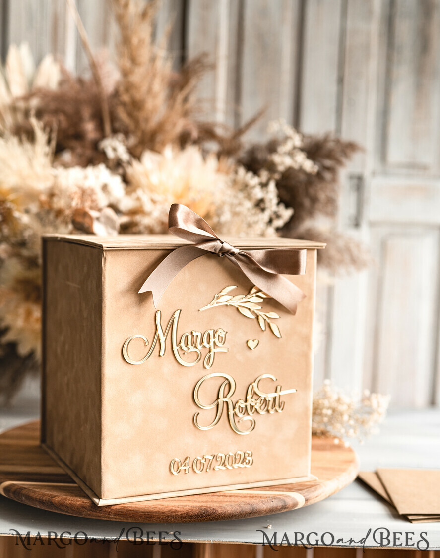 Custom card box with lock for wedding | Personalized Card Box for Wedding  gift cards | Rustic Wedding gift table decor ideas | Card box for