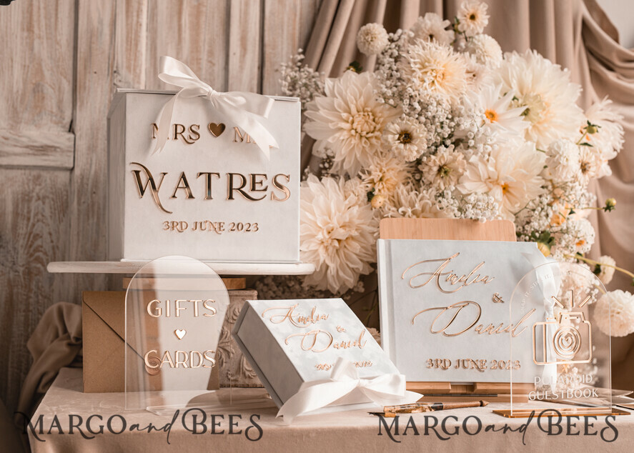 Pure White Gift Card Box & Cards Gifts Sign Set, Velvet Classic wedding  wishing well money gift card box, Personalized Gold White Wedding Card Box,  Luxury Card Box, Wedding Card Box with