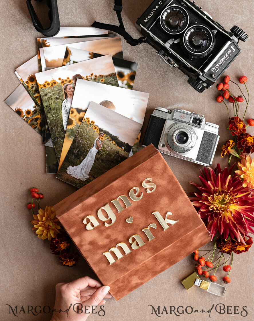 Instax Mini Photo Album Burnt Black Leather Personalised Memory Book Custom  Photo Prints Gift for Her Couples Photo Album 