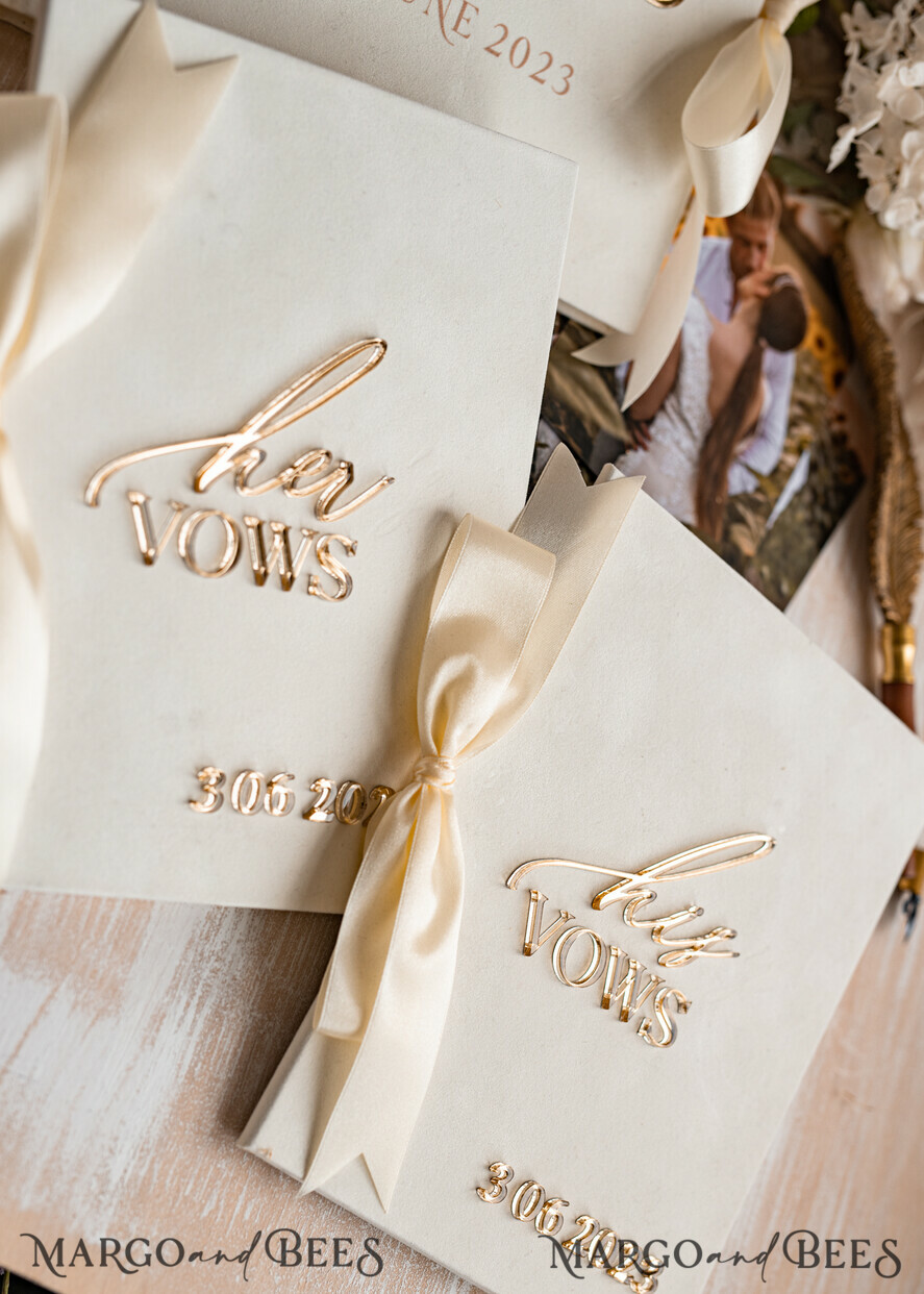 Ivory Guest Book with Gold Detail