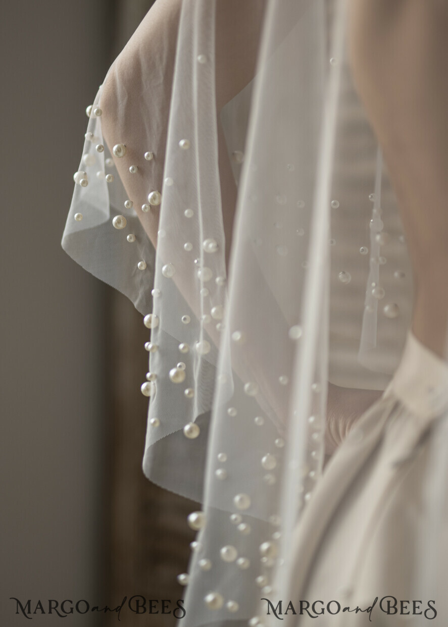 Ivory pearl tulle fabric - Lace To Love