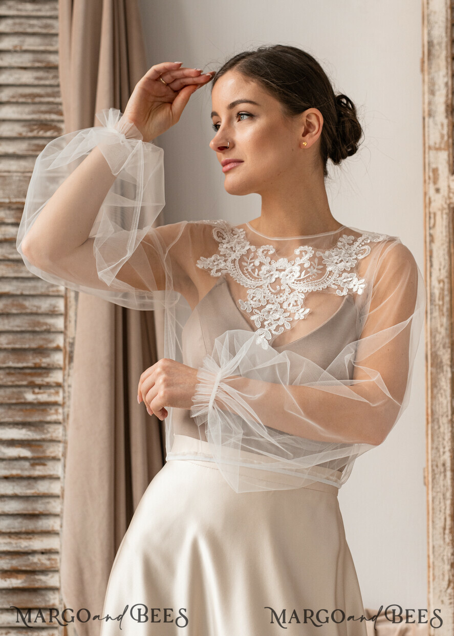Ivory lace jacket shop