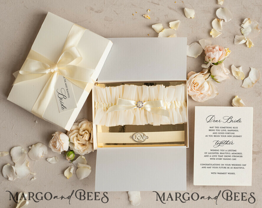 BRIDE bolero, robes, garter GARTER FOR BRIDE Romantic ecru bridal garter for the bride, crafted from delicate lace. Comfortable, elegant, and handmade – perfect for your wedding day or as a bridal gift
