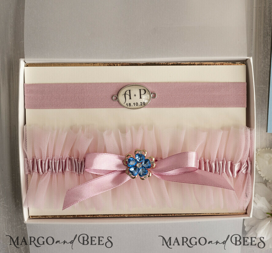 BRIDE bolero, robes, garter GARTER FOR BRIDE Romantic pink bridal garter for the bride, crafted from delicate lace. Comfortable, elegant, and handmade – perfect for your wedding day or as a bridal gift
