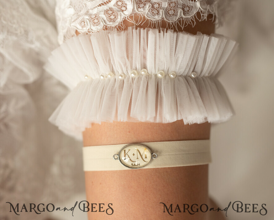 Wedding Garter Set Ivory, Wedding Garter Belt, Wedding Garter