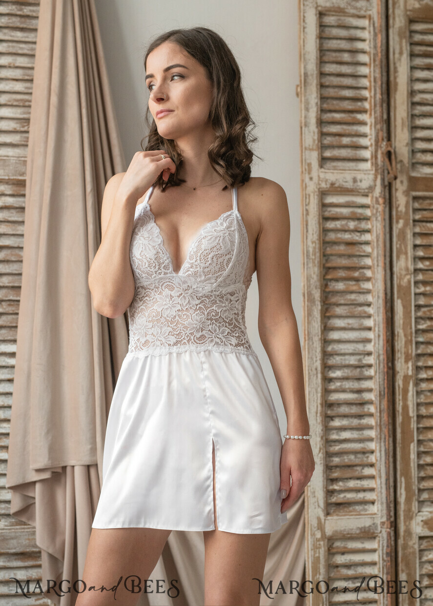 White lace lingerie dress outlet