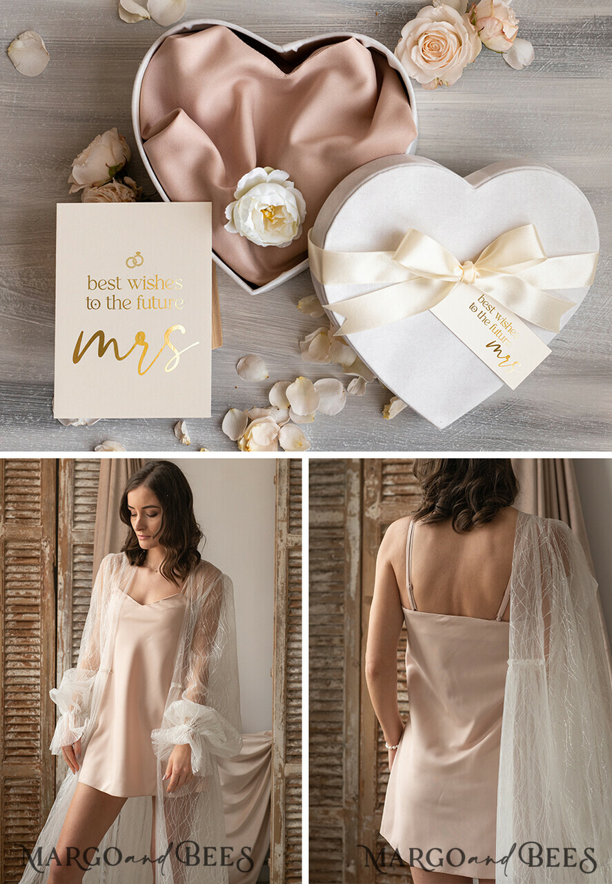 White/ Ivory/ beige nightgown Silk satin for Bride, Bridal Slip, Honeymoon  lingerie, Bridal lingerie Bride nightgown