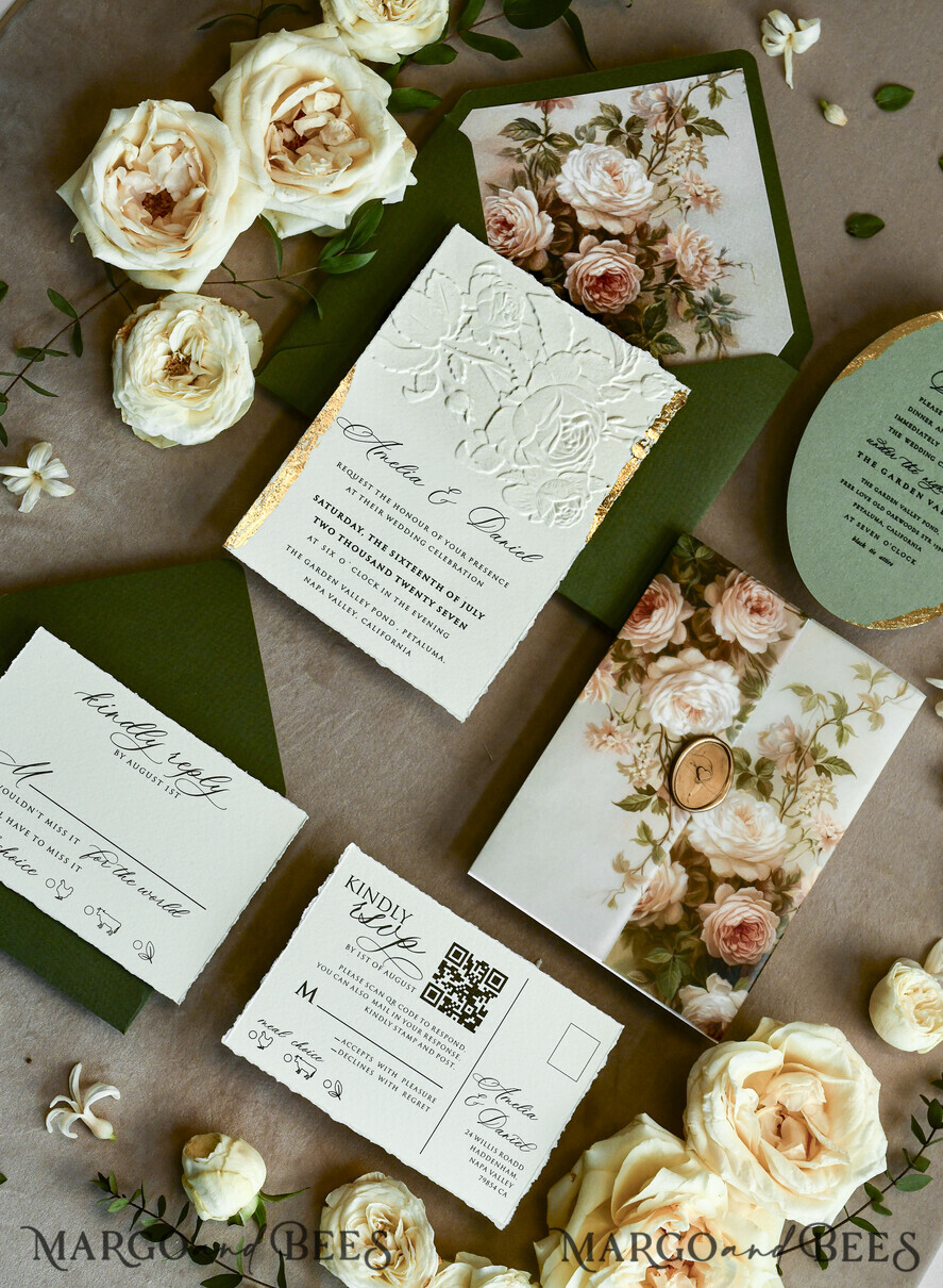 WEDDING INVITATIONS embossed invites 