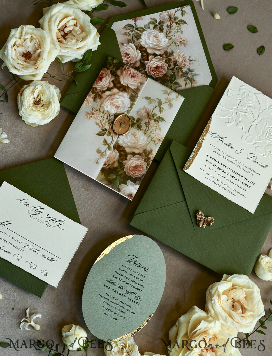 WEDDING INVITATIONS embossed invites 