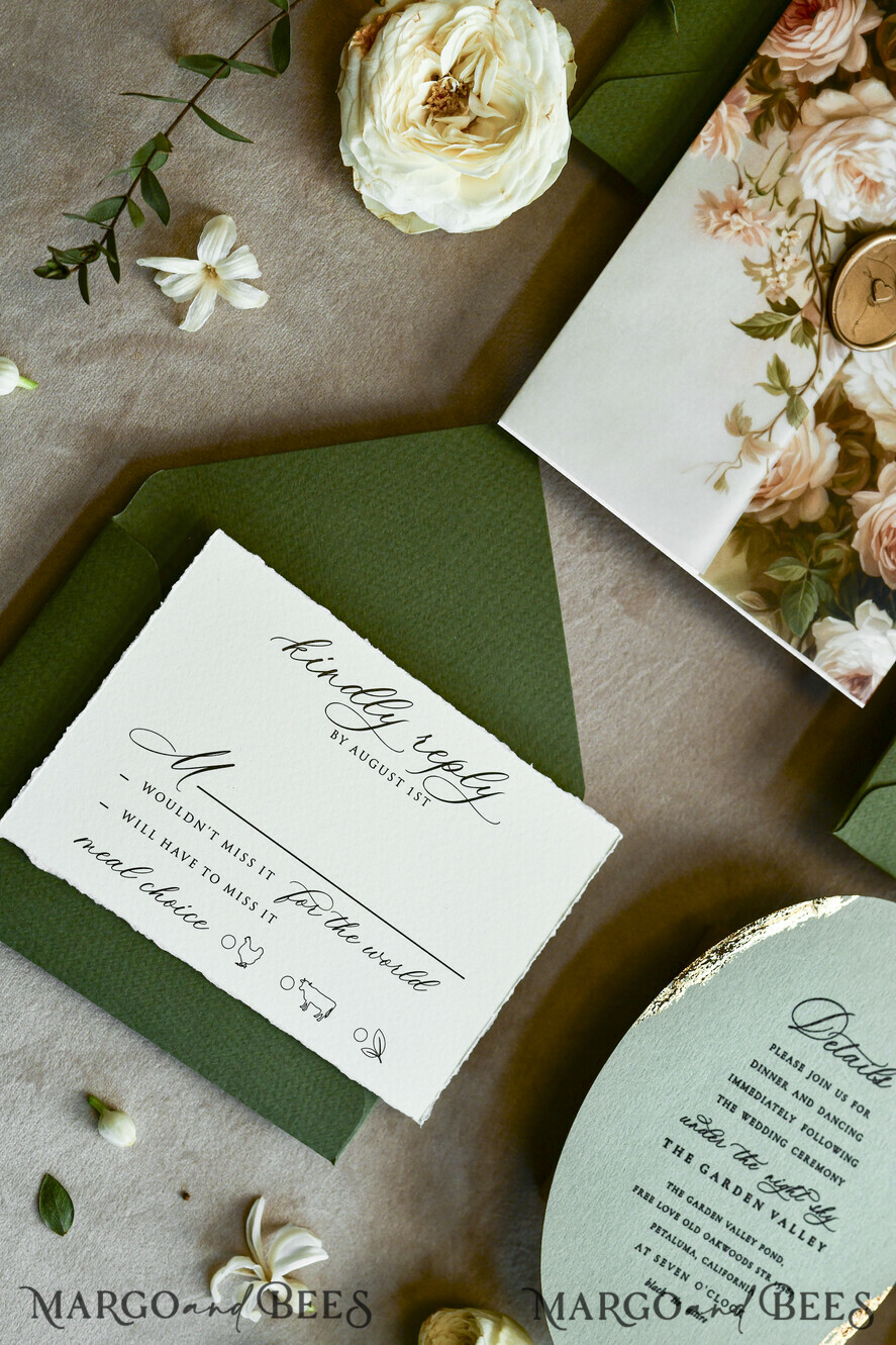WEDDING INVITATIONS embossed invites 