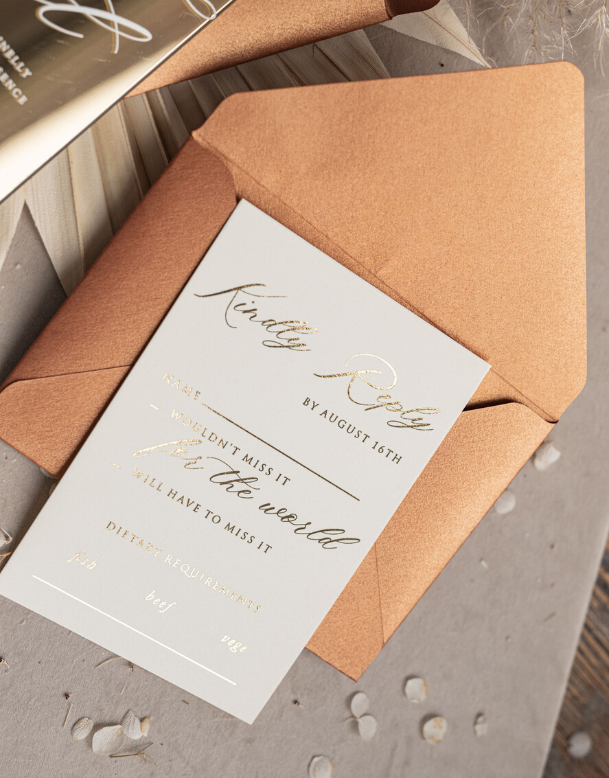 WEDDING INVITATIONS plexi acrylic mirror Fall Mirror gold Wedding Invitations, Elegant Terracotta Wedding Cards, Burnt orange Acrylic  Wedding Invites, Mirror Gold Plexi Wedding Invitation Suite