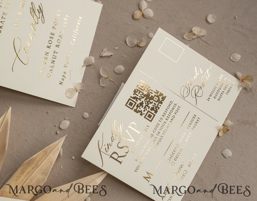 WEDDING INVITATIONS plexi acrylic mirror Fall Mirror gold Wedding Invitations, Elegant Terracotta Wedding Cards, Burnt orange Acrylic  Wedding Invites, Mirror Gold Plexi Wedding Invitation Suite