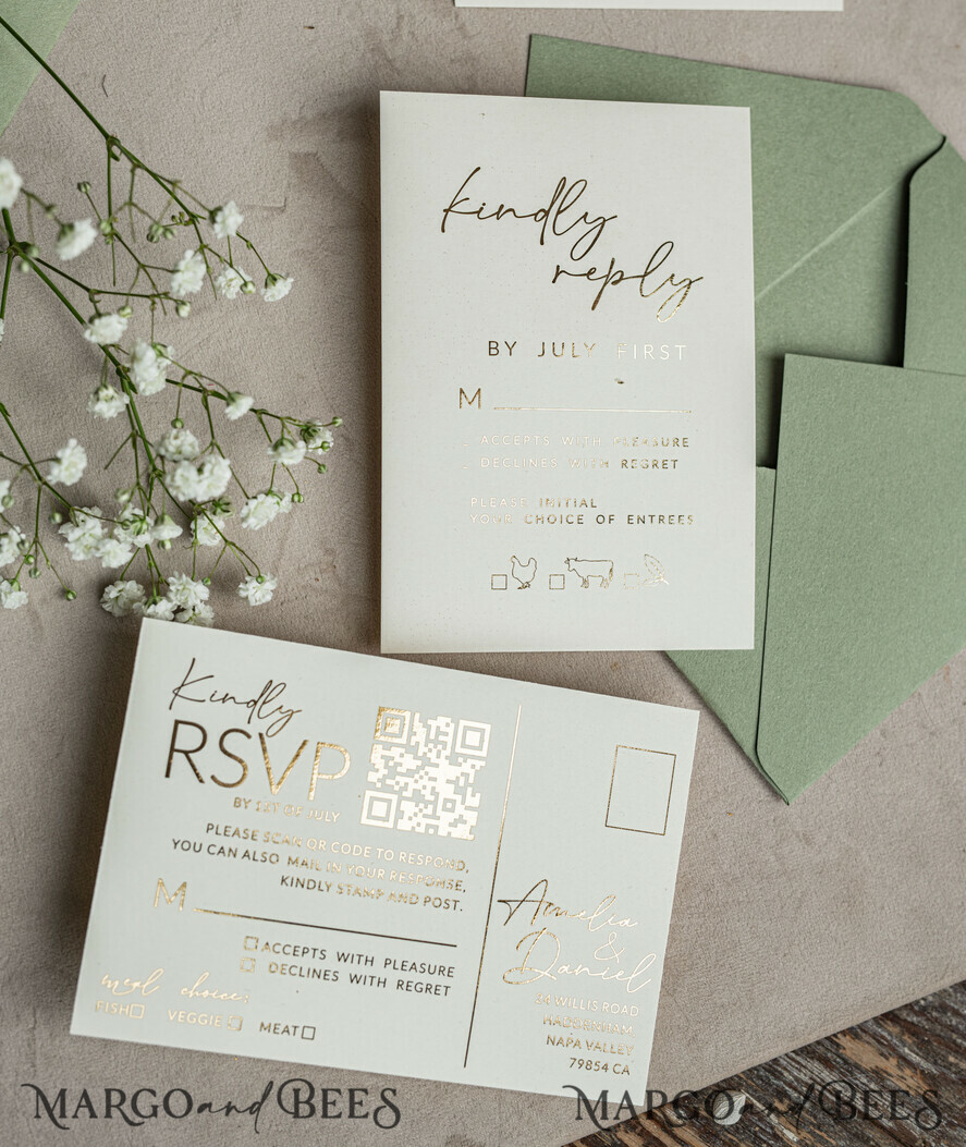 WEDDING INVITATIONS plexi acrylic mirror Sage Green Frozen Transparent Baby Breath Wedding Invitations, Elegant Garden Gypsophila Wedding Cards, Greenery Acrylic  Wedding Invites, Frosted Plexi Wedding Invitation Suite