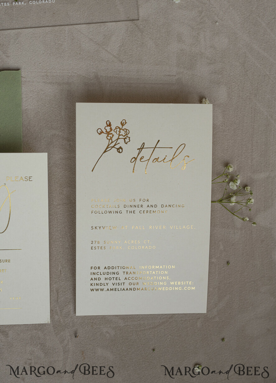 WEDDING INVITATIONS plexi acrylic mirror Sage Green Frozen Transparent Baby Breath Wedding Invitations, Elegant Garden Gypsophila Wedding Cards, Greenery Acrylic  Wedding Invites, Clear Plexi Wedding Invitation Suite