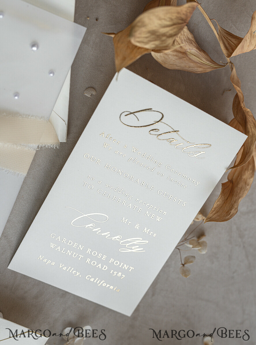 WEDDING INVITATIONS plexi acrylic mirror Ivory Beaded Wrapping Wedding Invitations, Elegant Clear Acrylic Wedding Cards, Plexi Transparent Wedding Invites, Wedding Invitation Suite with Pearls