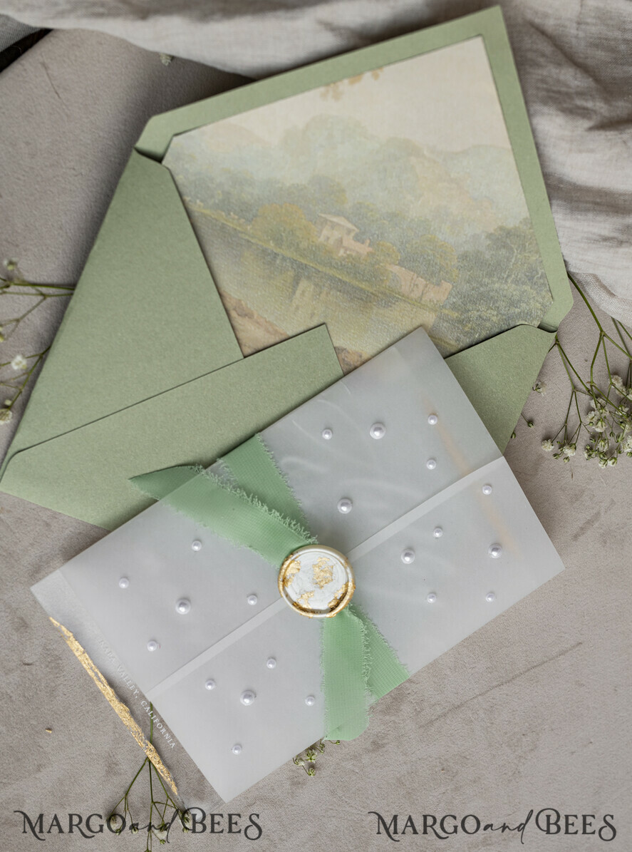 WEDDING INVITATIONS plexi acrylic mirror Ivory Beaded Wrapping Wedding Invitations, Elegant Clear Acrylic Wedding Cards, Plexi Transparent Wedding Invites, Wedding Invitation Suite with Pearls