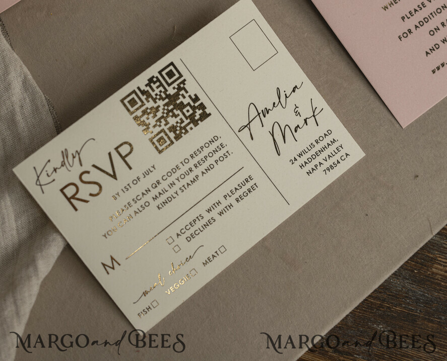 WEDDING INVITATIONS plexi acrylic mirror Blush Pink Clear Arched Wedding Invitations, Elegant Garden Wedding Cards, Nude Acrylic transparent  Wedding Invites,  Arch Plexi Wedding Invitation Suite