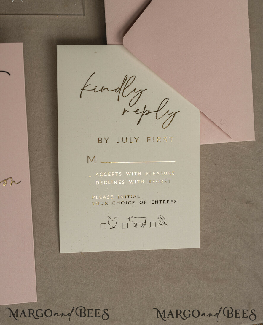 WEDDING INVITATIONS plexi acrylic mirror Blush Pink Clear Arched Wedding Invitations, Elegant Garden Wedding Cards, Nude Acrylic transparent  Wedding Invites,  Arch Plexi Wedding Invitation Suite