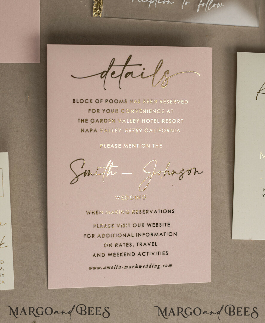 WEDDING INVITATIONS plexi acrylic mirror Blush Pink Clear Arched Wedding Invitations, Elegant Garden Wedding Cards, Nude Acrylic transparent  Wedding Invites,  Arch Plexi Wedding Invitation Suite