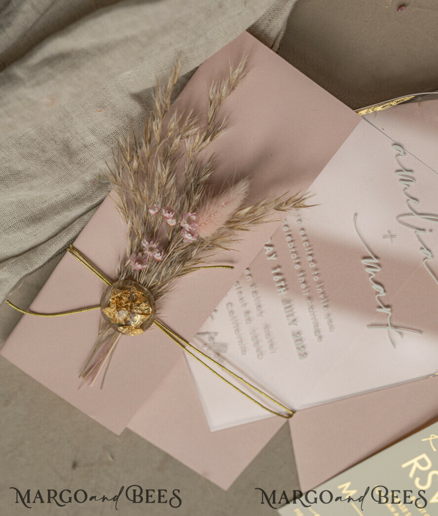 WEDDING INVITATIONS plexi acrylic mirror Blush Pink Clear Arched Wedding Invitations, Elegant Garden Wedding Cards, Nude Acrylic transparent  Wedding Invites,  Arch Plexi Wedding Invitation Suite
