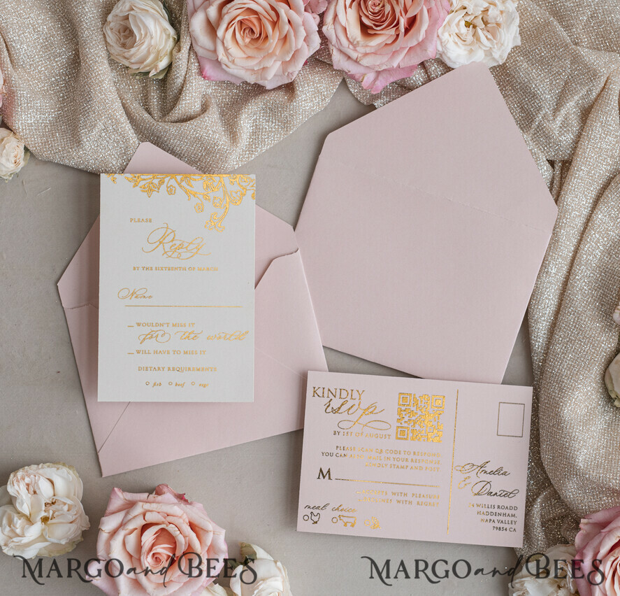 WEDDING INVITATIONS Vintage Baroque Vintage Baroque Wedding Invitation suite  Beige Golden Fine art Roses Wedding Invitations with rsvp Victorian wedding crest Chinoiserie Invites Royal Ornamental frame