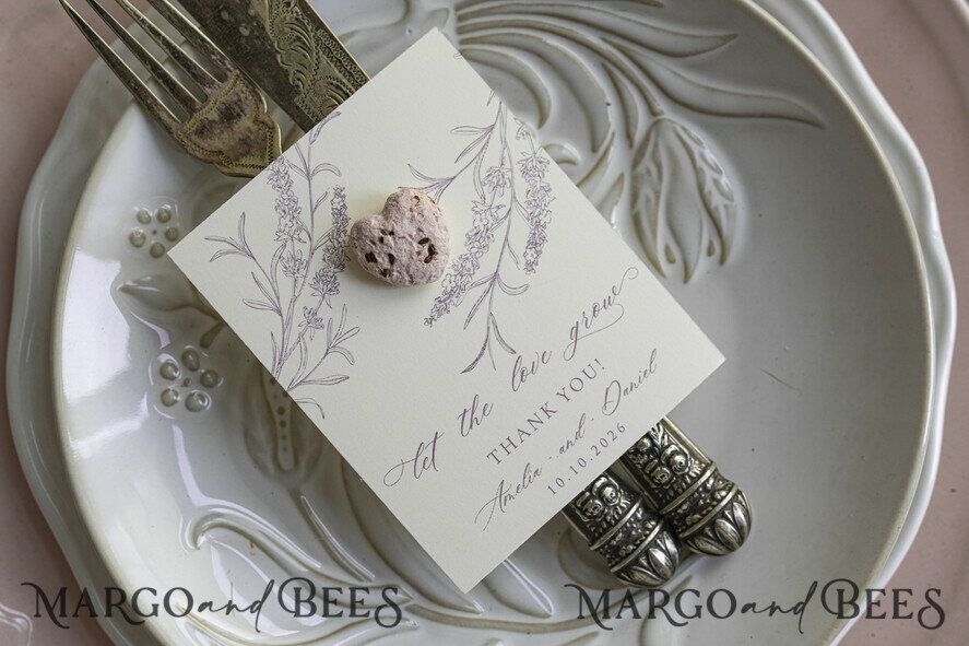 WEDDING FAVORS  Seeds of Love Wedding Favor gifts in bulk Personalized Seed Card With Plantable Seed Paper. Wildflower Seed Paper. Thank you gifts for guests