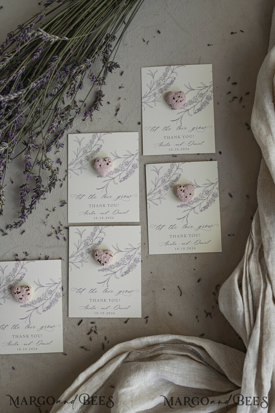 WEDDING FAVORS  Seeds of Love Wedding Favor gifts in bulk Personalized Seed Card With Plantable Seed Paper. Wildflower Seed Paper. Thank you gifts for guests