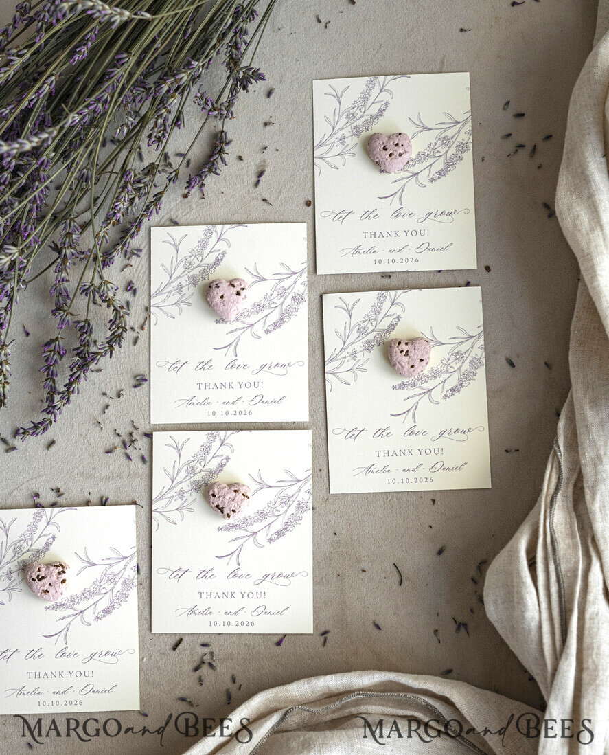 WEDDING FAVORS  Seeds of Love Wedding Favor gifts in bulk Personalized Seed Card With Plantable Seed Paper. Wildflower Seed Paper. Thank you gifts for guests