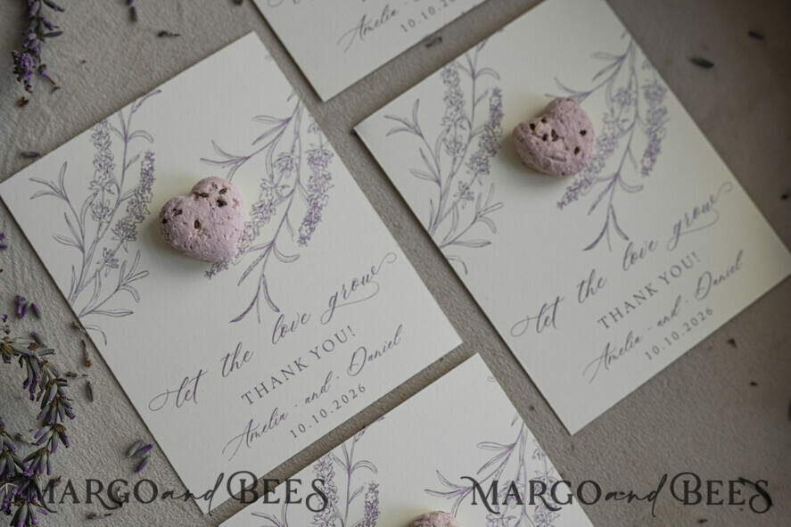 WEDDING FAVORS  Seeds of Love Wedding Favor gifts in bulk Personalized Seed Card With Plantable Seed Paper. Wildflower Seed Paper. Thank you gifts for guests