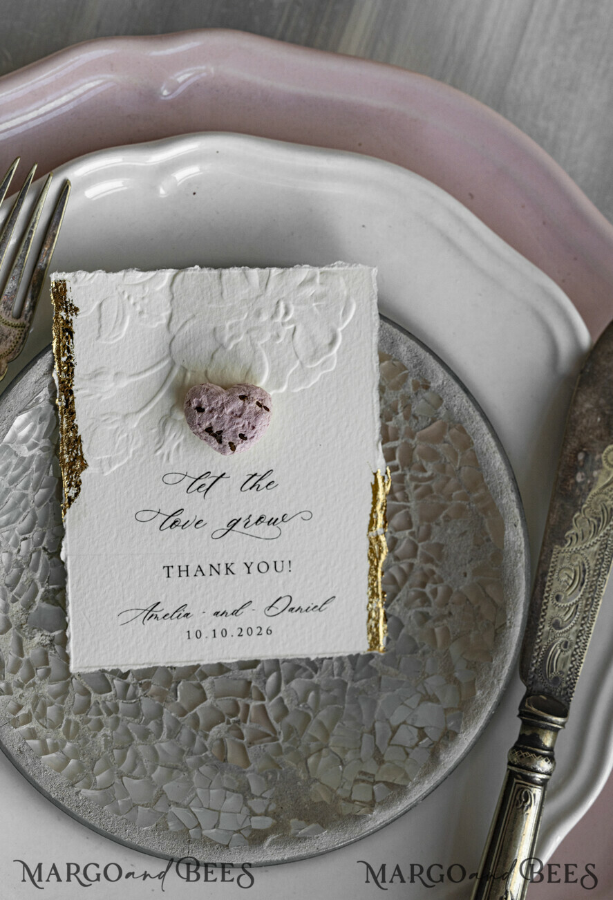 WEDDING FAVORS  Seeds of Love Wedding Favor gifts in bulk Personalized Seed Card With Plantable Seed Paper. Wildflower Seed Paper. Thank you gifts for guests