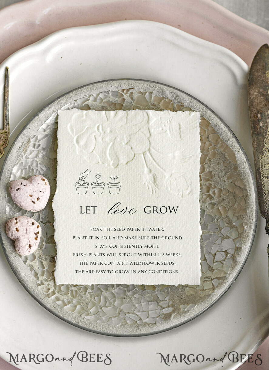 WEDDING FAVORS  Seeds of Love Wedding Favor gifts in bulk Personalized Seed Card With Plantable Seed Paper. Wildflower Seed Paper. Thank you gifts for guests