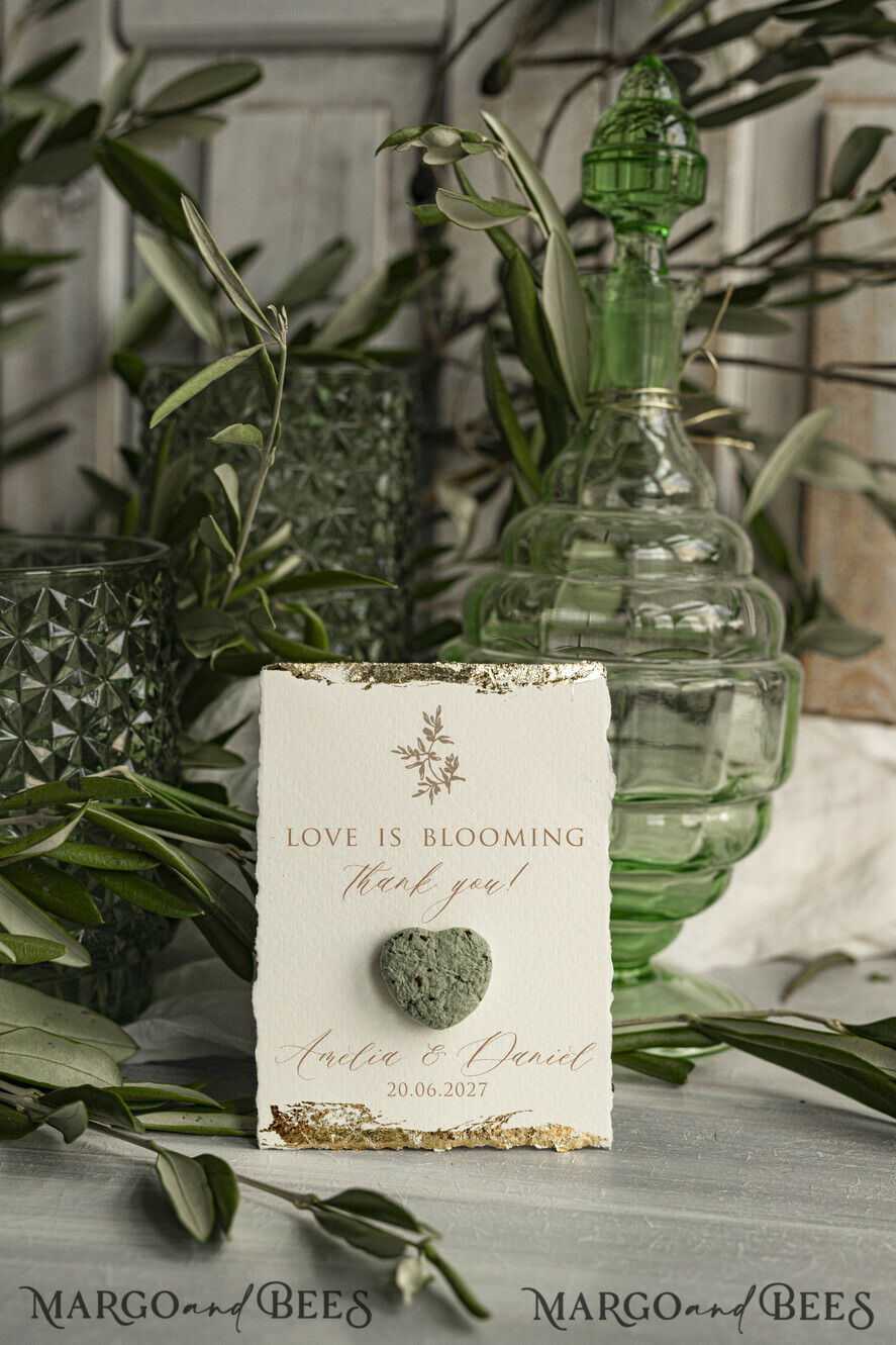 WEDDING FAVORS  Seeds of Love Wedding Favor gifts in bulk Personalized Seed Card With Plantable Seed Paper. let love grow Thank you gifts for guests