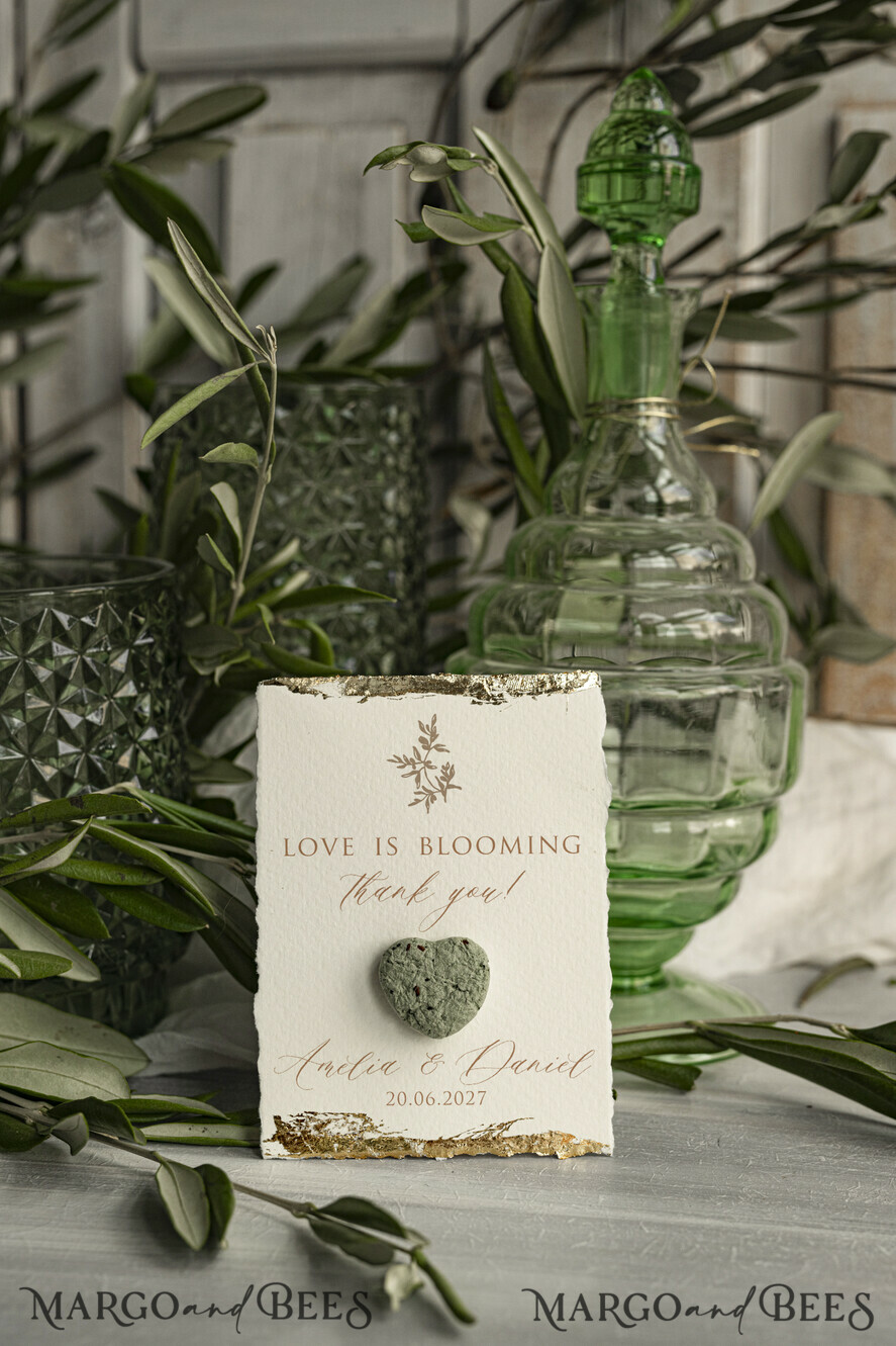 WEDDING FAVORS  Seeds of Love Wedding Favor gifts in bulk Personalized Seed Card With Plantable Seed Paper. let love grow Thank you gifts for guests