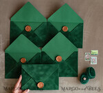 HOCHZEITS EINLADUNGEN Samtene Umschläge Emwrald Gold Velvet Umschläge für Einladungen, a7 handgefertigte Samtumschläge für Hochzeitskarten9