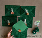 HOCHZEITS EINLADUNGEN Samtene Umschläge Emwrald Gold Velvet Umschläge für Einladungen, a7 handgefertigte Samtumschläge für Hochzeitskarten9