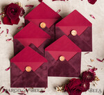 WEDDING INVITATIONS Velvet Envelopes  Maroon Velvet envelopes for invitations,  Marsala Velvet handmade  Envelopes  with liner for Wedding cards4