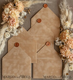 WEDDING INVITATIONS Velvet Envelopes  nude envelopes for invitations with velvet liners, a7 handmade  Envelopes with velvet liner for Wedding cards7