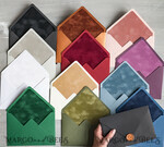 WEDDING INVITATIONS Velvet Envelopes  custom colors envelopes for invitations with velvet liners, a7 handmade  Envelopes with velvet liner for Wedding cards8