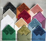 WEDDING INVITATIONS Velvet Envelopes  custom colors envelopes for invitations with velvet liners, a7 handmade  Envelopes with velvet liner for Wedding cards8