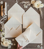 WEDDING INVITATIONS Velvet Envelopes  ivory Velvet  envelopes for invitations, a7 handmade Velvet  Envelopes for Wedding cards6