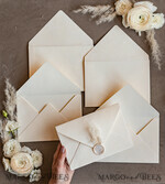 WEDDING INVITATIONS Velvet Envelopes  ivory Velvet  envelopes for invitations, a7 handmade Velvet  Envelopes for Wedding cards6