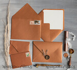 WEDDING INVITATIONS Velvet Envelopes  terracotta Handmade envelopes with Liner for invitations, handmade Craft Envelopes for Wedding cards3